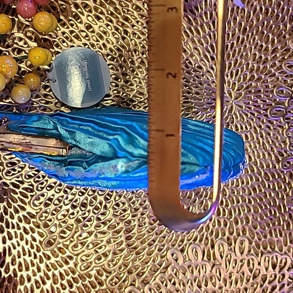 Mini Turquoise & Sequins Dressy Bag by Trend 5.5" by 7" - Picture 10 of 11